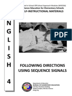 English 4 MISOSA - Following Directions Using Sequence Signals