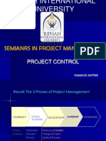 Semianrs in Project Management