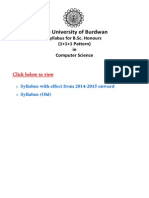 BSC CS Syllabus, Burdwan University