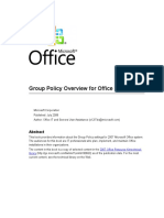 Group Policy Overview For Office 2007: 2007 Office Resource Kit Technical Library