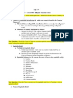 Condensed Equity Outline