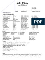 Molly Hunter Okeefe Performance Resume July 2014 PDF