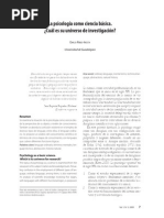 La Psicologia Como Ciencia Basica - Cual Es Su Universo de Investigacion-Libre