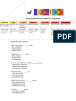 Order Of: Basic Types of Adjectives and The Correct Order For Using Them