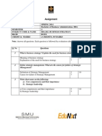 Assignment: Meaning of Business Strategy Explanation of The Need For Business Strategy 3 7 10