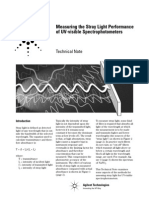 Measuring The Stray Light Performance of UV-visible Spectrophotometers