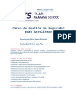 Curso de Gestión de Seguridad para Aerolíneas