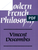 Descombes Vincent Modern French Philosophy