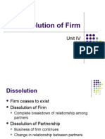 Dissolution of Firm