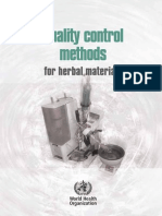 Quality Control Methods For Herbal Materials