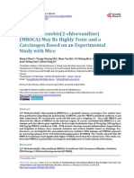 4,4'-Methylenebis (2-Chloroaniline) (MBOCA) May Be Highly Toxic and A Carcinogen Based On An Experimental Study With Mice