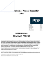 Financial Analysis of Annual Report For Dabur