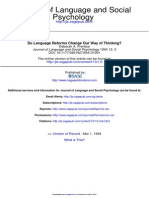 Do Language Reforms Change Our Way of Thinking?.1994.