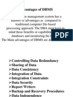 1.4 Advantages of Using The Dbms