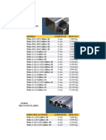 Tubos Livianos Pesos
