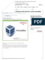 Installing Windows XP Machine Using VirtualBox PDF