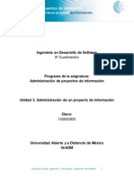 Unidad 3 Administración de Un Proyecto de Información