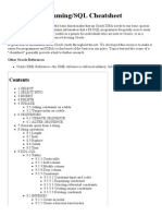 Oracle Programming - SQL Cheatsheet