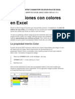 Funciones Contar y Sumar Por Color en Hoja de Excel