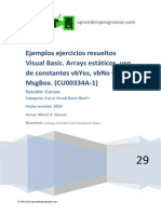 CU00334A-1 Ejercicios Resueltos Visual Basic Arrays Estáticos VbYesNo MsgBox