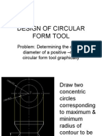 Design of Circular Form Tool Graphical Method