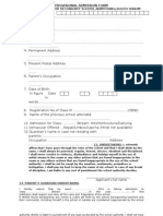 Provisional Admission Form