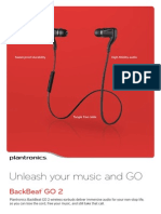 Plantronics BackBeat GO 2 Bluetooth Wireless Stereo Earbuds