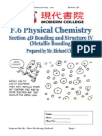 Section 4D Bonding and Structure IV (Metallic Bonding)