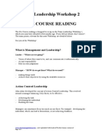 Leadership Pre Course Reading and Quiz