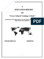 Project Report On Cross Cultural Training1