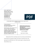 Motion For Oral Argument Regarding Bruce Wisan's Ability To Manage The UEP Trust in Light of His Relationship With A Prostitute August 4 2014