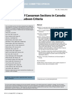 Robsons Criteria For Cesarean Section