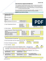 New Vendor Info Form