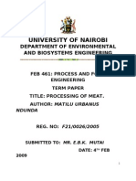 Term Paper On Processing of Meat