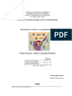 Matematica para La Administracion