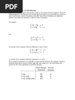 System of Equations