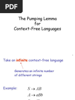 The Pumping Lemma For Context-Free Languages