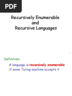 Recursively Enumerable and Recursive Languages