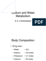 Sodium and Water Metabolism: A C J Hutchesson