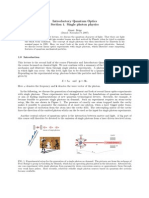 Introductory Quantum Optics Section 1. Single Photon Physics