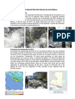 10 Ultimos Desastres Naturales de Guatemala