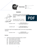 Concentration Calcs With Answers