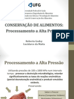 Conservação de Alimentos-Processamento A Alta Pressão