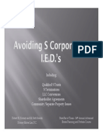 Avoiding S Corporation I.E.D.'s - Presentation Slides