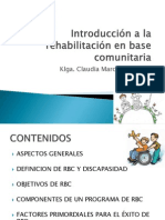 CLASE 1 Introducción A La Rehabilitación en Base Comunitaria