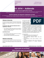 OLSAS 2014 - Addenda: Ontario Law School Application Service