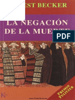 La Negacion de La Muerte - Ernest Becker