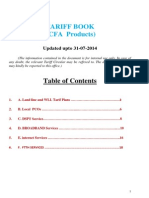 Tariff Book For CFA Products As On 31-07-2014 PDF