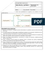 Exercícios Cálculo Estequiométrico 2014