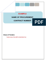 Tender Documentation RFT Template PDF